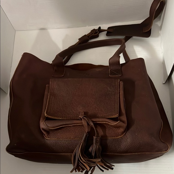Woge Brown Leather Bag - Picture 2 of 7